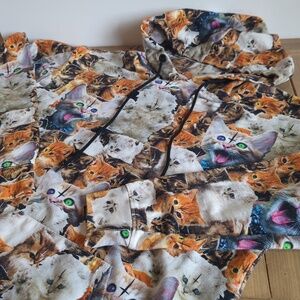 Goth Cat Hoodie – Creepy Cute Kittens + Upside Down Crosses, Alt Streetwear Pull